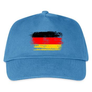 Deutschland - Adler Wappen Respekt Geschenk - Kinder Basecap - Pfauenblau - Vorne
