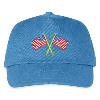 Flagge der Vereinigten Staaten - Kinder Basecap - Pfauenblau - Vorne