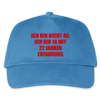 Jung mit Erfahrung - Kinder Basecap - Pfauenblau - Vorne
