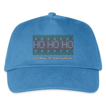 Ho Ho Ho - der Strick ist in der Wäsche - Kinder Basecap - Pfauenblau - Vorne
