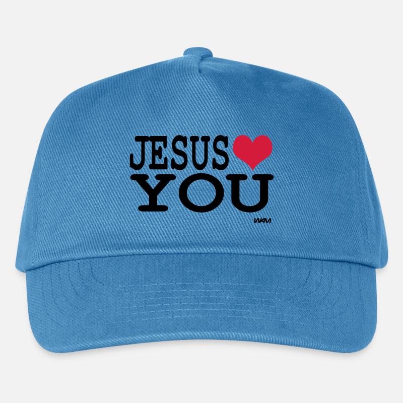 jesus loves you - Kinder Basecap - Pfauenblau