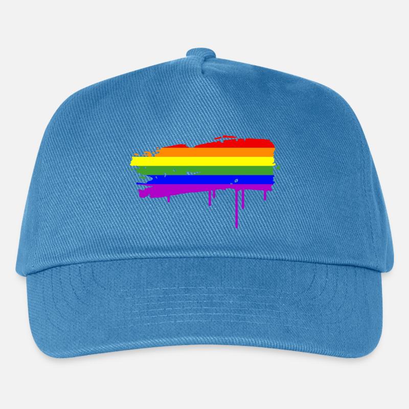 Rainbow Flag Graffiti - Kids’ Baseball Cap - peacock-blue