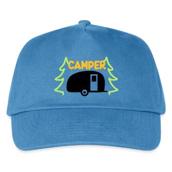 Camper - Urlaubsreif - Kinder Basecap - Pfauenblau - Vorne