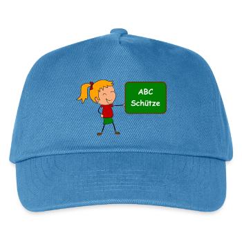 Einschulung ABC Schütze - Kinder Basecap - Pfauenblau - Vorne