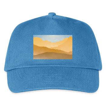 Goldene Gipfel bei Sonnenaufgang - Kinder Basecap - Pfauenblau - Vorne