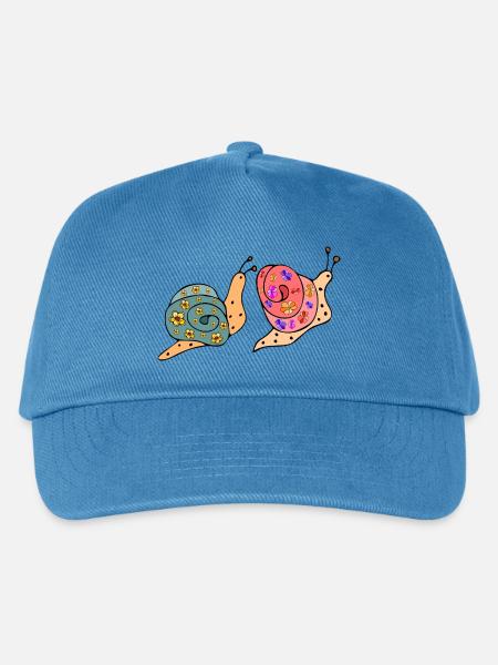 Schnecken - Kinder Basecap - Pfauenblau
