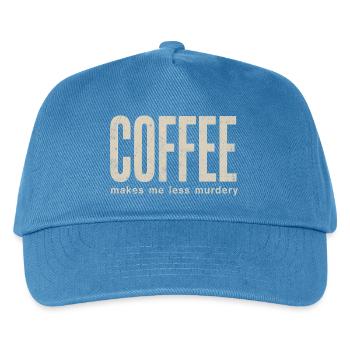 Kaffee macht mich weniger mordlustig - Kinder Basecap - Pfauenblau - Vorne