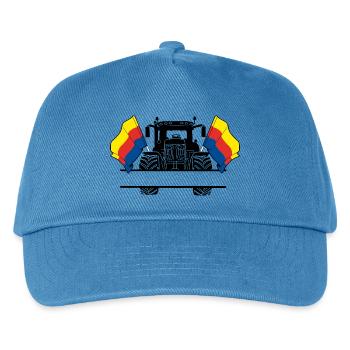 North Holland_Tractor_Custom_Edition - Kids’ Baseball Cap - peacock-blue - Front