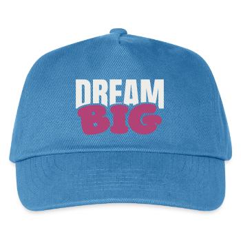 Dream Big Bold Pink Typography - Kids’ Baseball Cap - peacock-blue - Front
