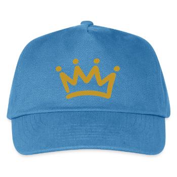 Couronne d’or - Casquette de baseball Enfant - bleu paon - Devant