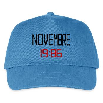 Geburtstag, November 1986 Französisch - Kinder Basecap - Pfauenblau - Vorne
