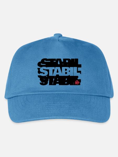 STABIL - BLOCK - Kinder Basecap - Pfauenblau