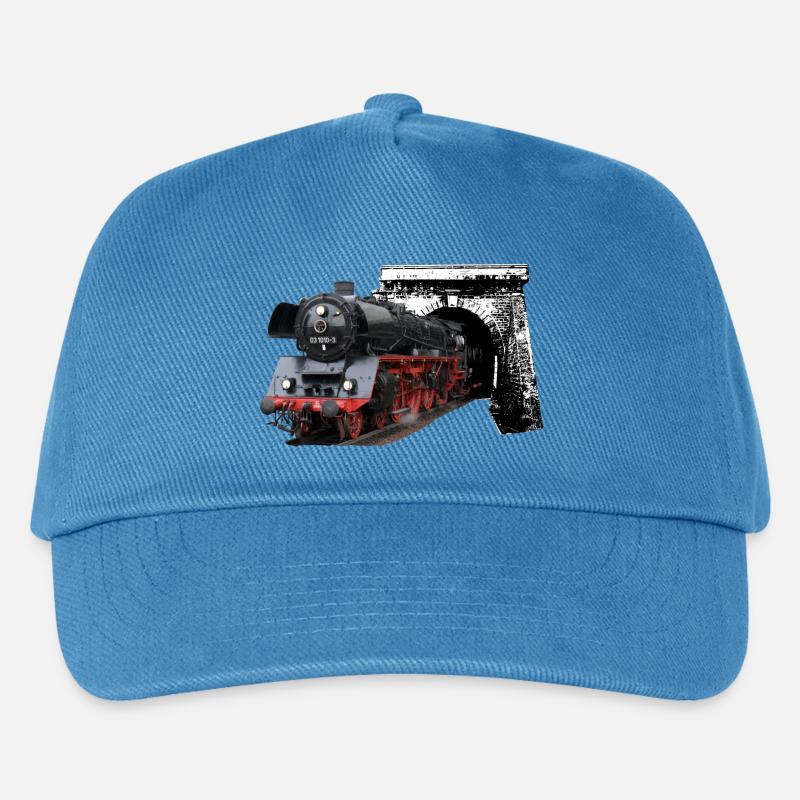 Dampflokomotive - Kinder Basecap - Pfauenblau