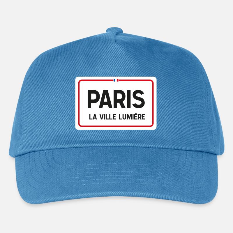 Pariser Ortsschild - Kinder Basecap - Pfauenblau