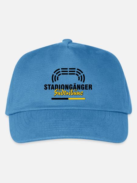 Südtribüne Dortmund Stadiongänger – Fußall Fan - Kinder Basecap - Pfauenblau
