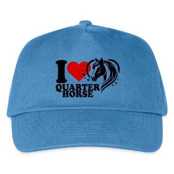 I love Pferd Quarter Horse - Kids’ Baseball Cap - peacock-blue - Front