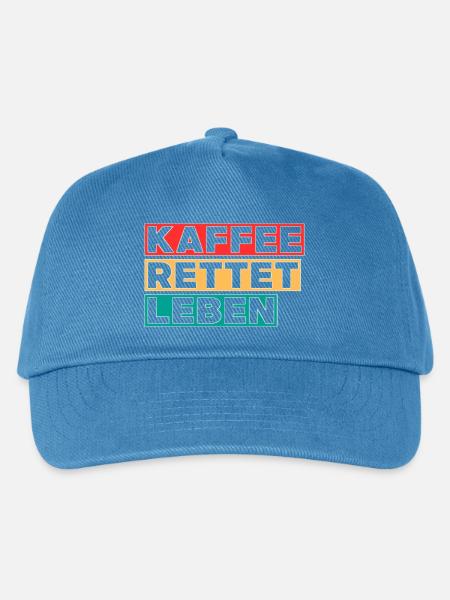 Kaffee rettet Leben - Kinder Basecap - Pfauenblau