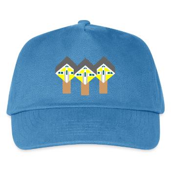 Cube houses - Kids’ Baseball Cap - peacock-blue - Front