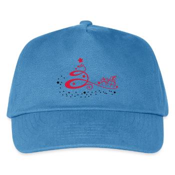 Christmas tree with stars and presents - Kids’ Baseball Cap - peacock-blue - Front