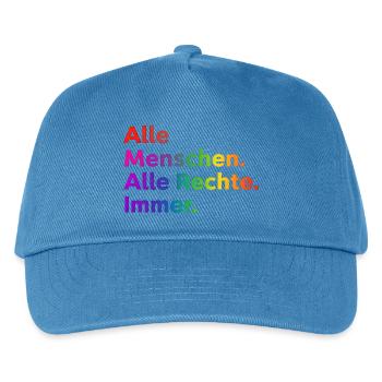 All People All Rights Always Statement - Kids’ Baseball Cap - peacock-blue - Front