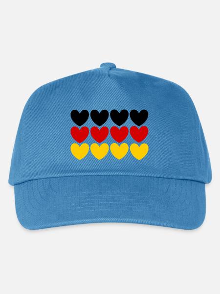 Deutschland Fanshirt für Deutschland Fans - Kinder Basecap - Pfauenblau
