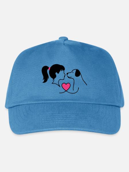 Hundemama Hund Mädchen Liebe Frauchen - Kinder Basecap - Pfauenblau