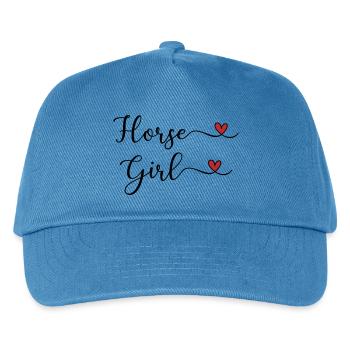 Cœur de Fille Cheval - Casquette de baseball Enfant - bleu paon - Devant
