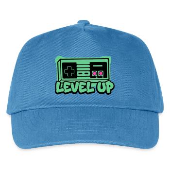 Level Up Controller Icon - Kinder Basecap - Pfauenblau - Vorne