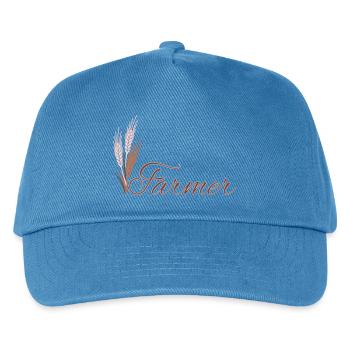 Farmer - Farben veränderbar - Kinder Basecap - Pfauenblau - Vorne
