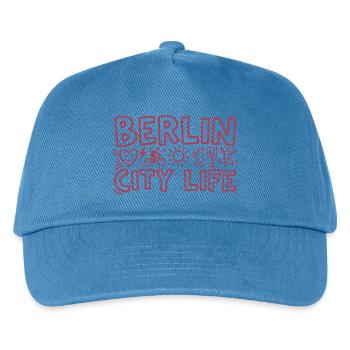 Berlin - City Life. Stadt mit Charme und Stil - Kinder Basecap - Pfauenblau - Vorne