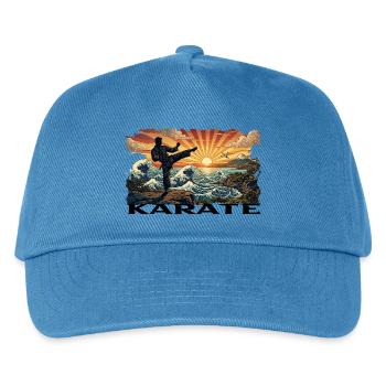 Karate - Kinder Basecap - Pfauenblau - Vorne