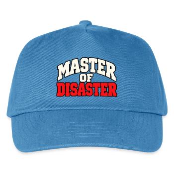 Master of Disaster – Lustiger Chaos Spruch - Kinder Basecap - Pfauenblau - Vorne