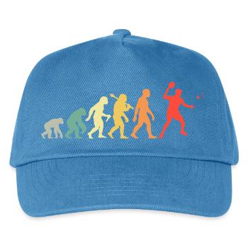 Retro Tischtennis Evolution für Ping-Pong-Spieler - Kinder Basecap - Pfauenblau - Vorne
