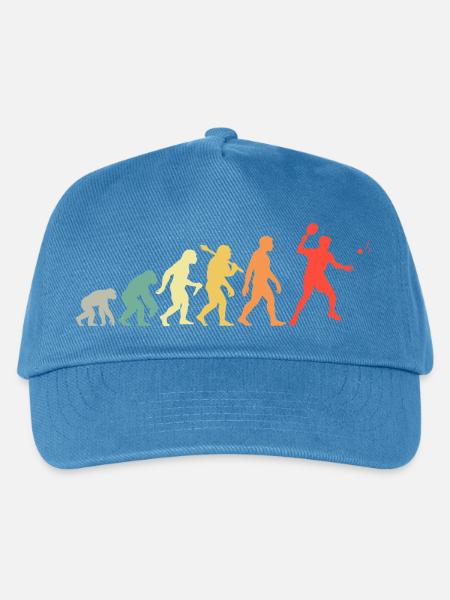 Retro Tischtennis Evolution für Ping-Pong-Spieler - Kinder Basecap - Pfauenblau