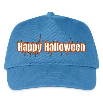 Fröhlicher Halloween-Schriftzug Grusel - Kinder Basecap - Pfauenblau - Vorne