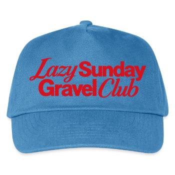 Lazy Sunday Gravel Club Logo - Kinder Basecap - Pfauenblau - Vorne