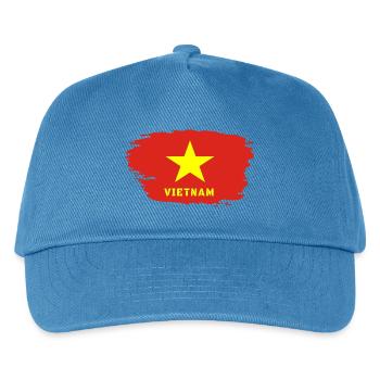 Vietnam Flagge / Geschenk Hanoi Asien Südostasien - Kinder Basecap - Pfauenblau - Vorne