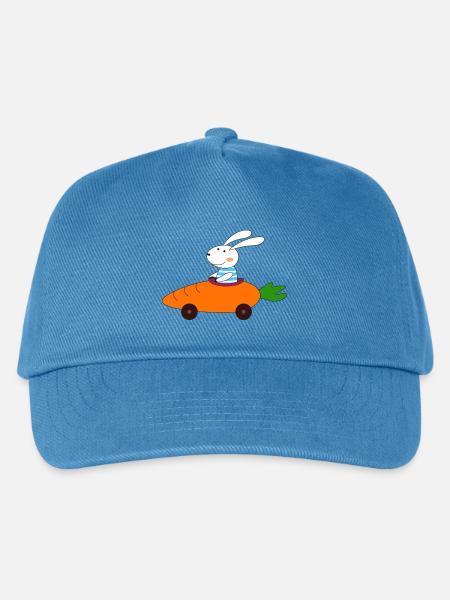 Hase im Auto, Ostern, Osterhase, Shirt für Kinder - Kinder Basecap - Pfauenblau