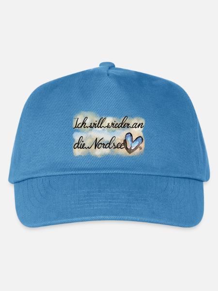 Nordsee Leidenschaft Herz - Kinder Basecap - Pfauenblau