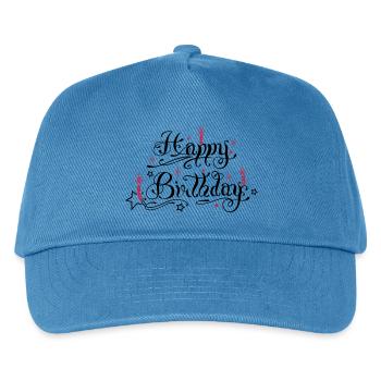 Joyeux anniversaire avec des bougies - Casquette de baseball Enfant - bleu paon - Devant