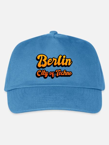 Berlin Stadt des Techno - Kinder Basecap - Pfauenblau