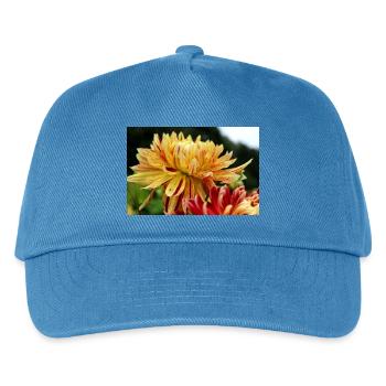Dahlia Yellow Blossom ,Flower - Kids’ Baseball Cap - peacock-blue - Front