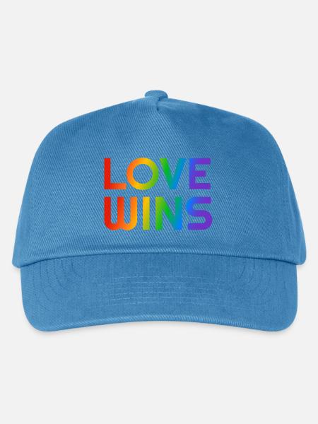 Liebe gewinnt Regenbogen LGBTQ schwul - Kinder Basecap - Pfauenblau