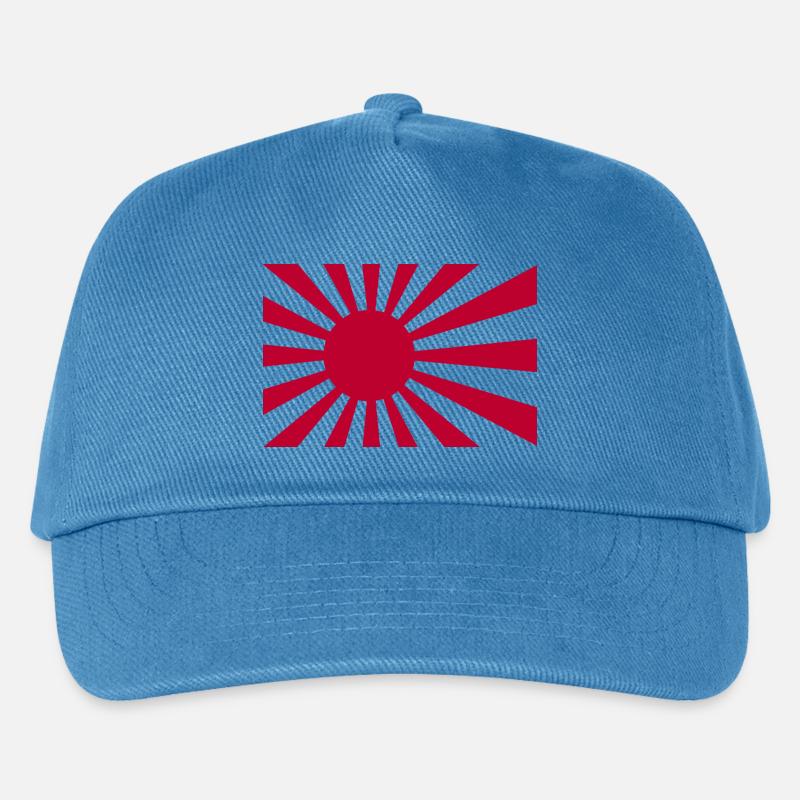 Flagge der aufgehenden Sonne - Kinder Basecap - Pfauenblau