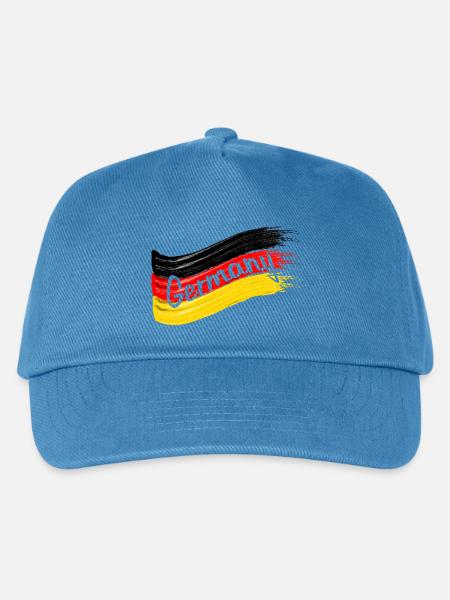 Deutsche Fahne - Kinder Basecap - Pfauenblau