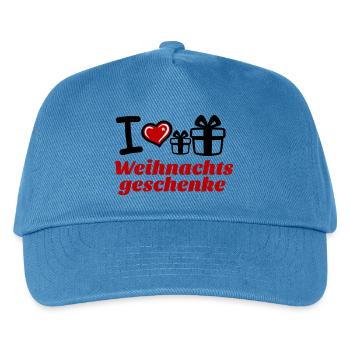 I Love Weihnachtsgeschenke  - Kinder Basecap - Pfauenblau - Vorne