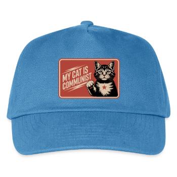 My Cat is Communist - Funny Cat PropagandaT-Shirt - Kids’ Baseball Cap - peacock-blue - Front