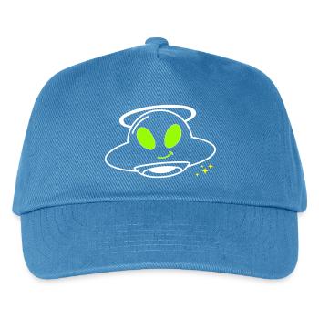 Cute Alien UFO Pilot Kawaii Vector - Kids’ Baseball Cap - peacock-blue - Front
