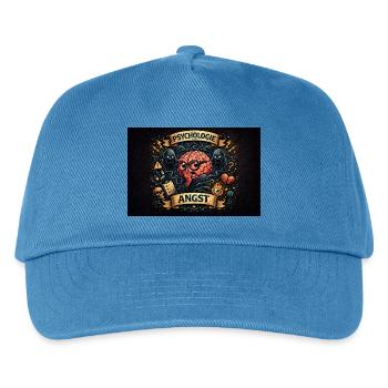 Anxiety Psychology Cartoon Brain - Kids’ Baseball Cap - peacock-blue - Front