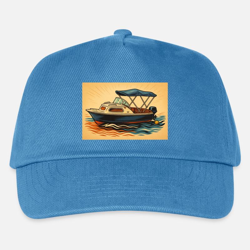 Motorboot Urlaubsfeeling - Kinder Basecap - Pfauenblau
